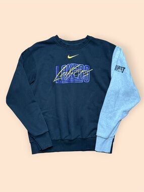 Los Angeles Lakers Nike Courtside Versus Force & Flight Pullover Sweatshirt Med